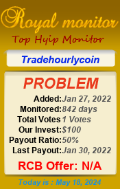 Tradehourlycoin details image on Royal Monitor