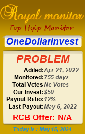 onedollarinvest.net details image on Royal Monitor