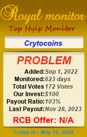 CrytoCoins
   details image on Royal Monitor